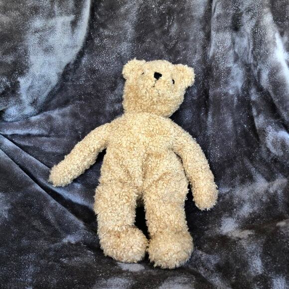 Vintage Ty Classic Bear Plush 1990 Curly Tan Blue Sweater w/ Umbrella Stuffed - Picture 7 of 14